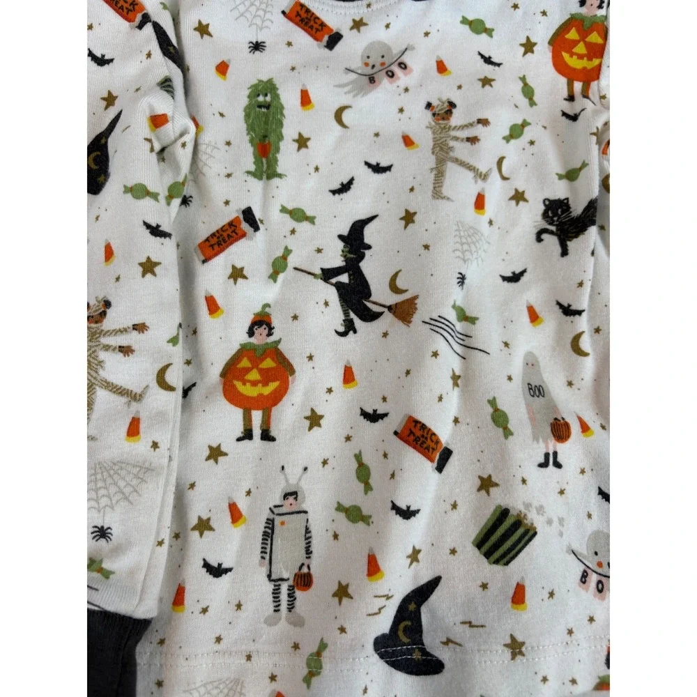 Rifle Paper Co Pottery Barn Kids Halloween Pajama Set Cream Black Witches Cats
